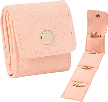 Mini Travel Jewelry Bag 2025 New Portable Foldable Faux Suede Jewelry Organizer And Storage with Buckle