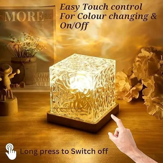 3D Holographic Water Ripple Romantic Ambient Lighting for Child's Room, Meditation Relaxation, Night Light