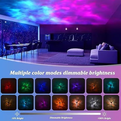 3D Holographic Water Ripple Romantic Ambient Lighting for Child's Room, Meditation Relaxation, Night Light