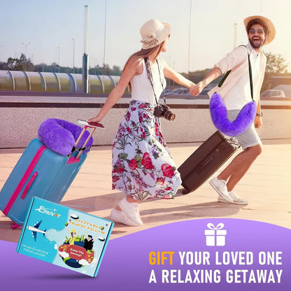 Stuffable Travel Pillow, Plush Stuffable Neck Pillow for Travel Transformable Neck Pillow